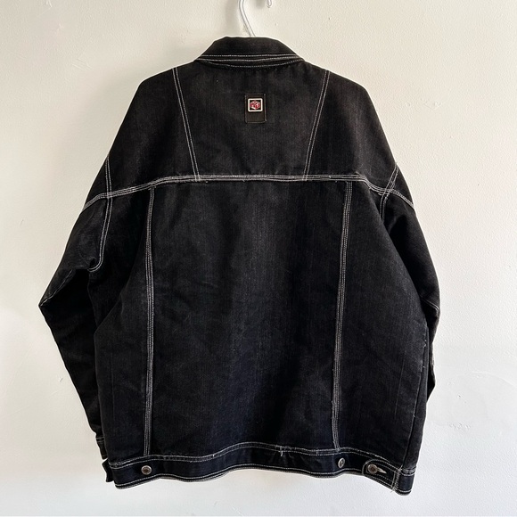 South Pole Black Denim Jacket Vintage Y2K baggy 90’s - Picture 6 of 9